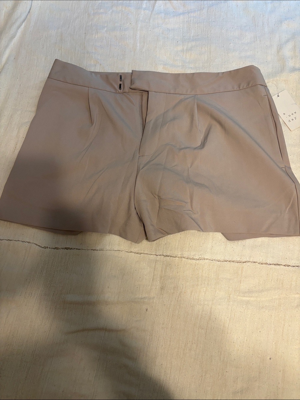 A New Day Women's Tailored High-Waist Shorts in Taupe